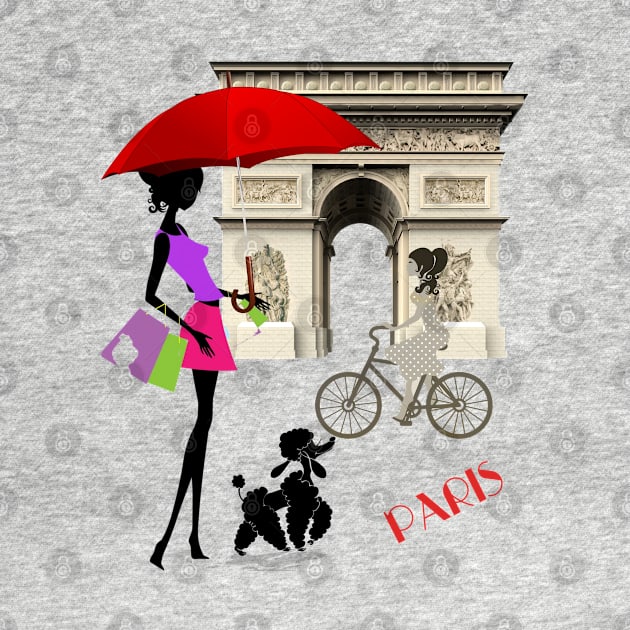 Paris France Arc de Triomphe by STYLISH CROWD TEES